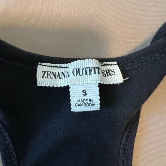 Black Racerback Crop Tank - Picture 2 of 3